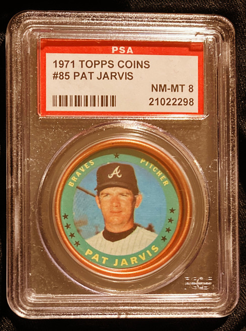 1971 Topps Coins #085 Pat Jarvis PSA 8