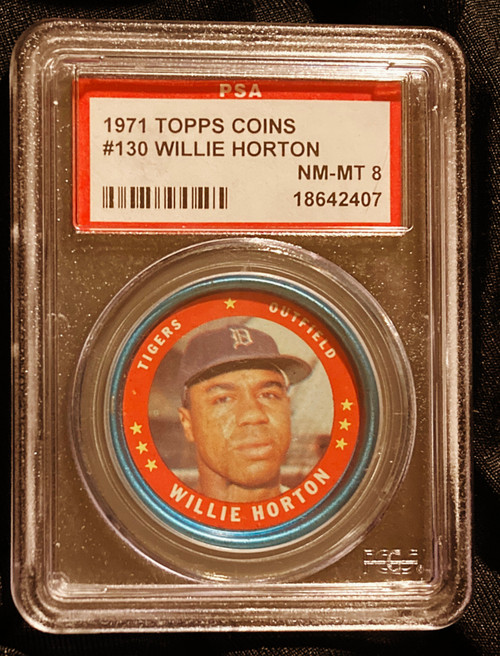 1971 Topps Coins #130 Willie Horton PSA 8