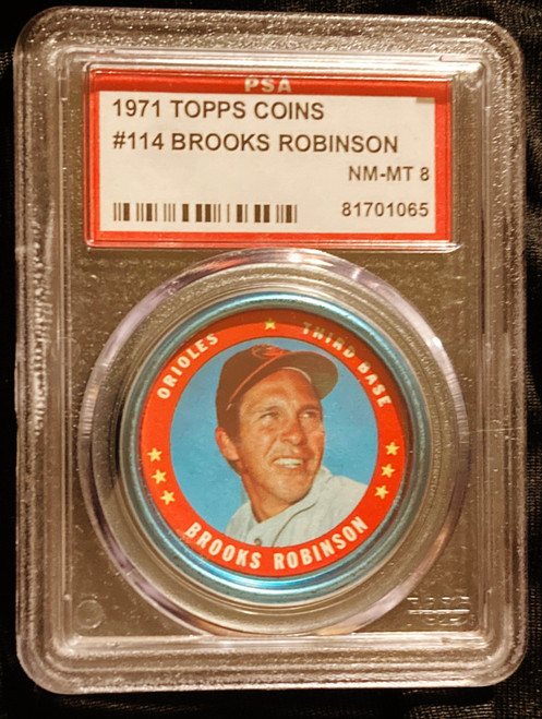 1971 Topps Coins #114 Brooks Robinson PSA 8