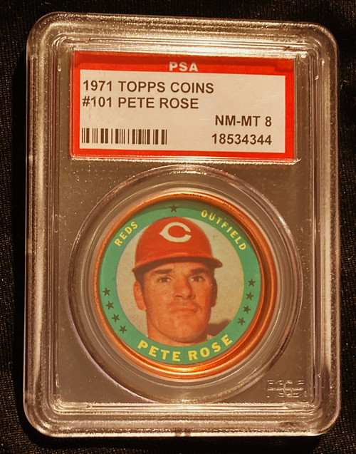 1971 Topps Coins #101 Pete Rose PSA 8