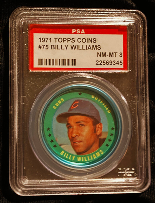 1971 Topps Coins #075 Billy Williams PSA 8