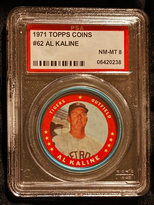 1971 Topps Coins #062 Al Kaline PSA 8