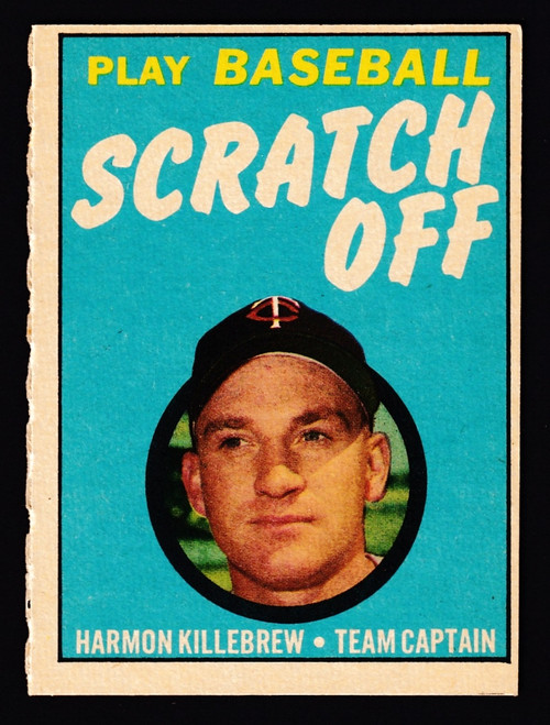 1970 Topps Scratch Offs Harmon Killebrew Unscratched EXMT