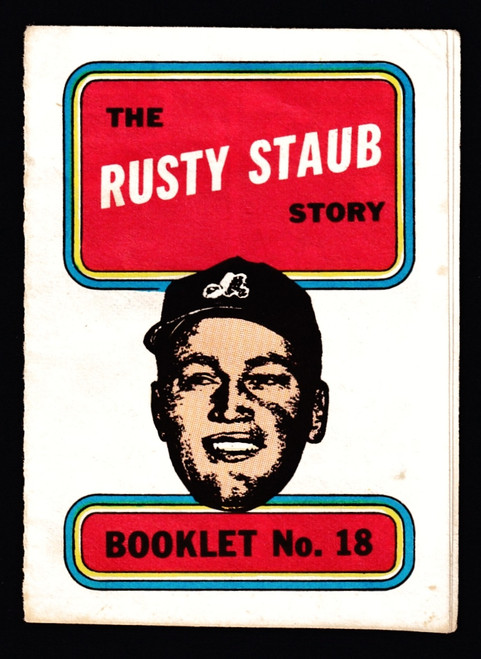 1970 Topps Booklets #18 Rusty Staub VG+