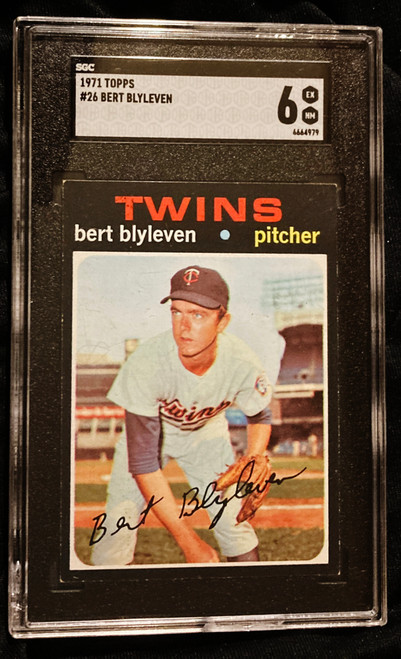 1971 Topps #026 Bert Blyleven RC SGC 6