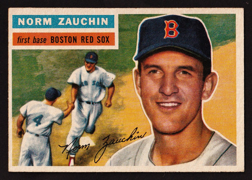 1956 Topps #089 Norm Zauchin Gray Back VGEX