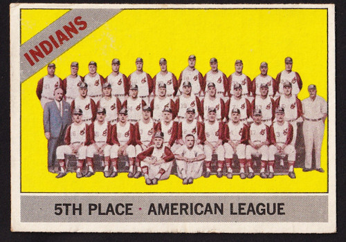 1966 Topps #303 Cleveland Indians Team VG