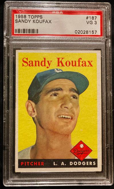 1958 Topps #187 Sandy Koufax PSA 3