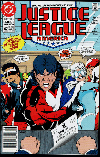 1990 DC Justice League America #042 VF-