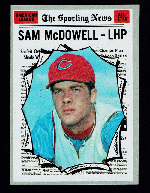 1970 Topps #469 Sam McDowell AS EX+