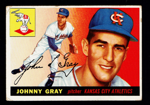 1955 Topps #101 Johnny Gray RC VG+