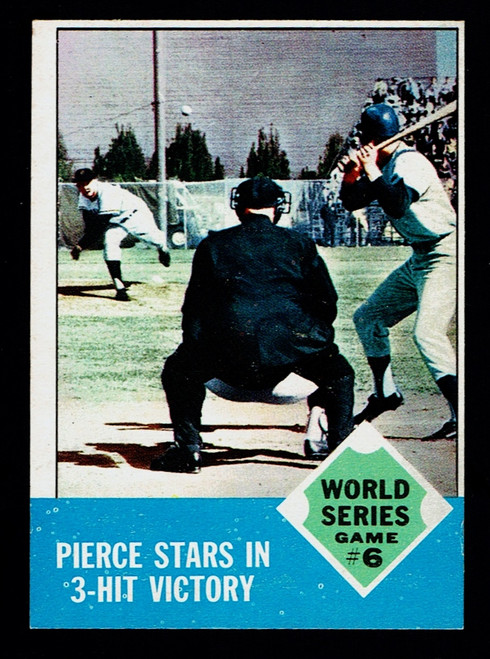 1963 Topps #147 World Series Game 6 Pierce EX-