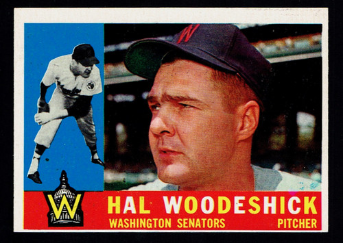 1960 Topps #454 Hal Woodeshick EX