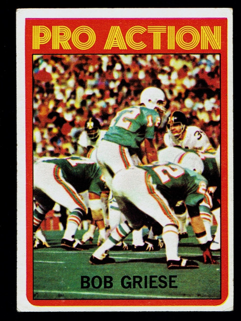 1972 Topps #132 Bob Griese IA VGEX B