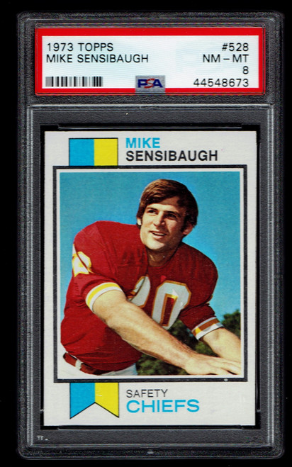 1973 Topps #528 Mike Sensibaugh RC PSA 8