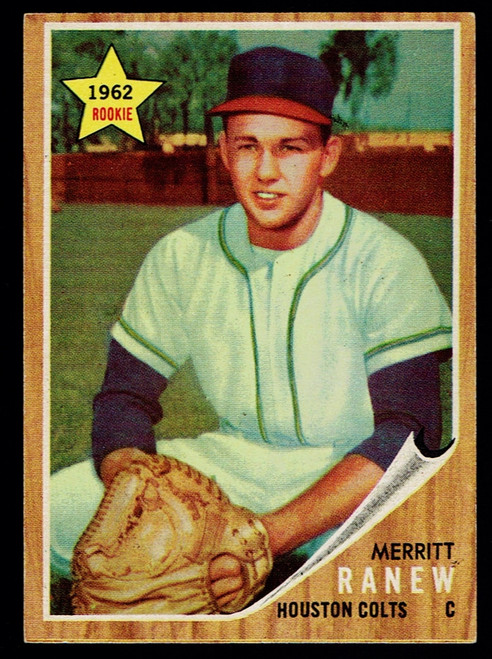 1962 Topps #156 Merritt Ranew RC Green Tint EX