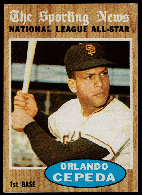 1962 Topps #390 Orlando Cepeda AS EX