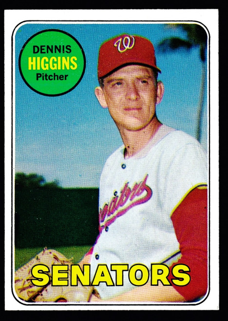 1969 Topps #441 Dennis Higgins Yellow Letters EXMT