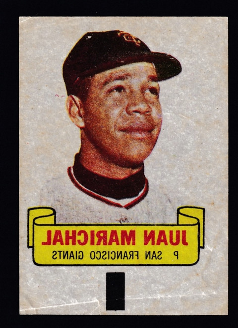 1966 Topps Rub Offs Transfer Juan Marichal Poor