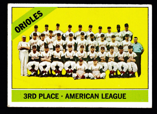 1966 Topps #348 Baltimore Orioles Team Poor