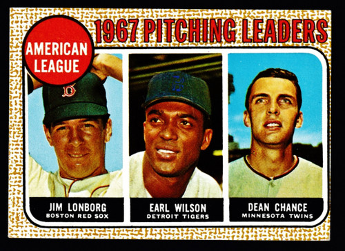 1968 Topps #010 AL Pitching Leaders VGEX