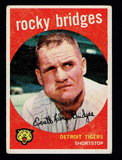 1959 Topps #318 Rocky Bridges Fair