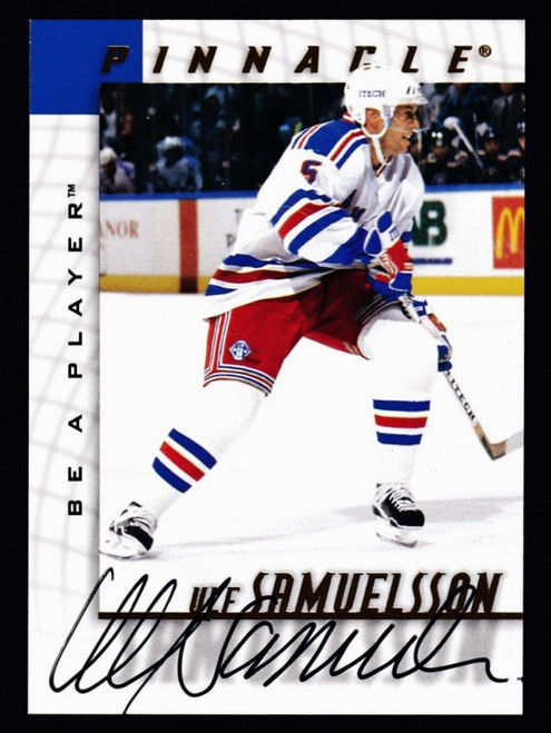 1997 Pinnacle Be A Player #126 Ulf Samuelsson Auto NMMT or Better