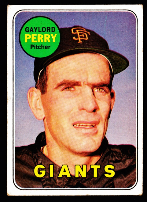 1969 Topps #485 Gaylord Perry Yellow Letters VG