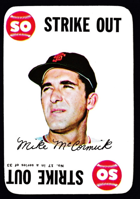 1968 Topps Game #17 Mike McCormick EX