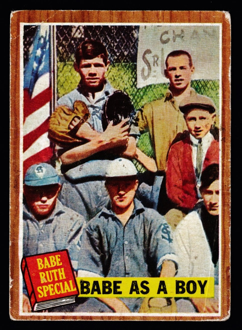 1962 Topps #135 Babe Ruth Special Babe As A Boy Poor