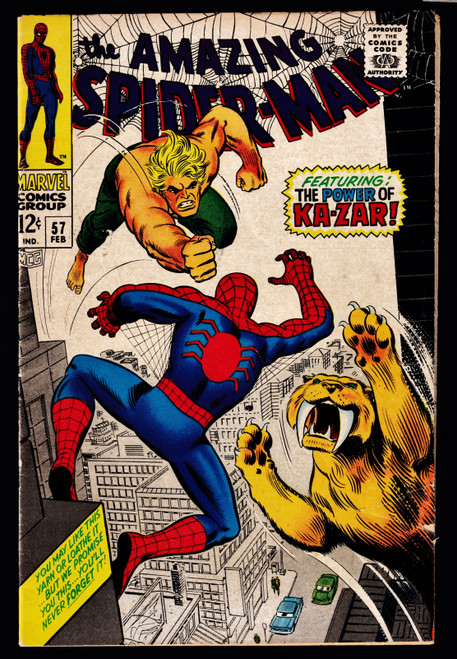 1968 Marvel Amazing Spider-Man #57 VG