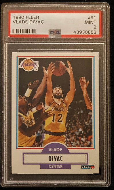 1990 Fleer #091 Vlade Divac RC PSA 9