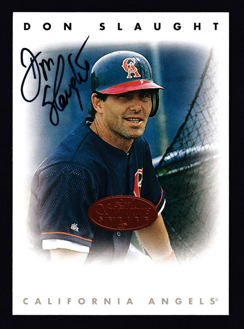 1996 Leaf Signature Series Don Slaught Bronze Auto NMMT or Better