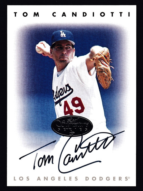 1996 Leaf Signature Series Tom Candiotti Silver Auto NMMT or Better