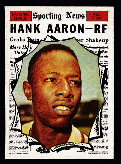 1961 Topps #577 Hank Aaron AS Miscut