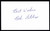 Bob Addis Signed 3" X 5" Index Card