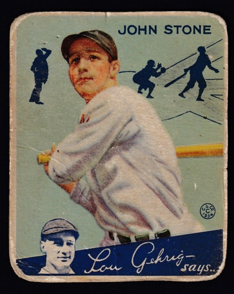 1934 Goudey #40 John Stone Trimmed