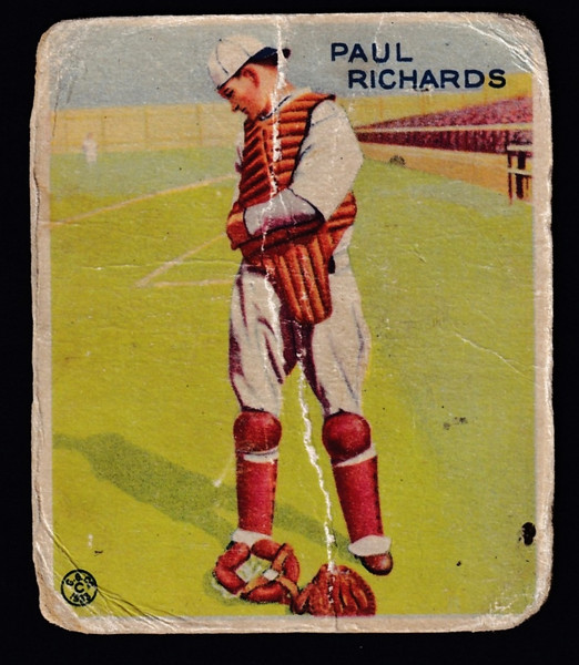 1933 Goudey #142 Paul Richards RC Poor