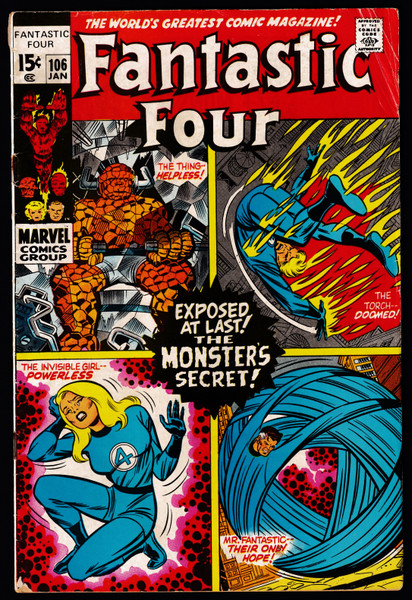 1971 Marvel Fantastic Four #106 VG