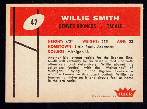 1960 Fleer #047 Willie Smith EXMT