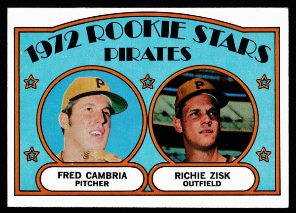 1972 Topps #392 Pirates Rookie Stars Zisk EX+