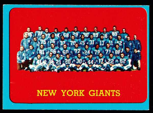 1963 Topps #060 New York Giants Team EX-