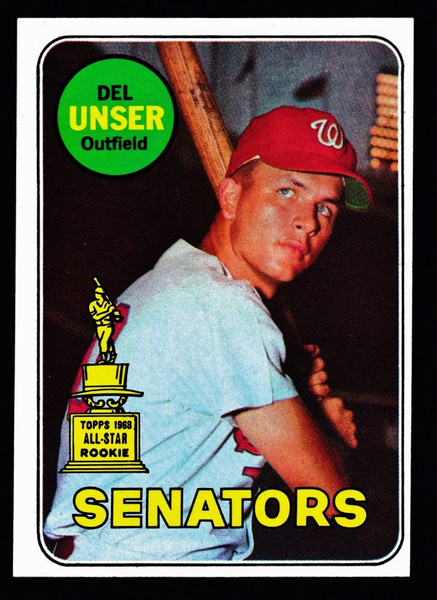 1969 Topps #338 Del Unser RC EX+