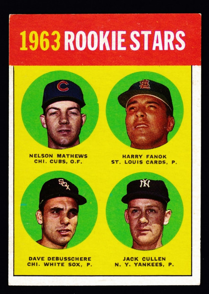 1963 Topps #054 Rookie Stars Debusschere RC EX-