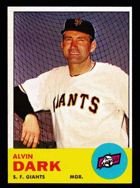 1963 Topps #258 Alvin Dark EX