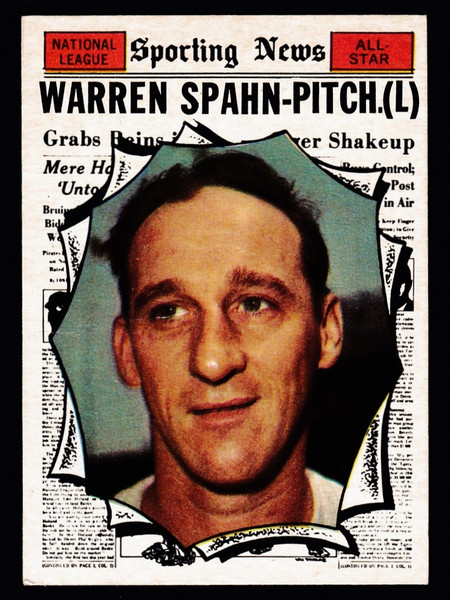 1961 Topps #589 Warren Spahn AS VG