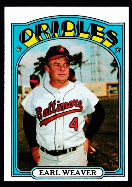 1972 Topps #323 Earl Weaver EX