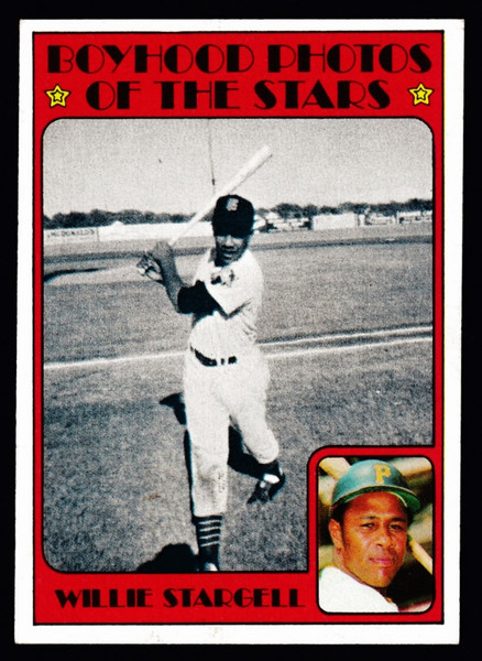 1972 Topps #343 Willie Stargell Boyhood Photo EX