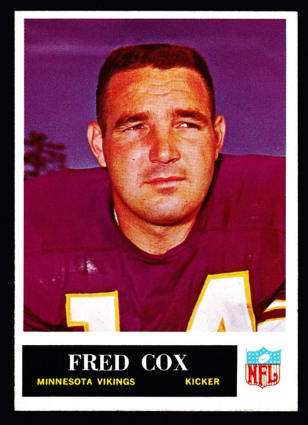 1965 Philadelphia #104 Fred Cox RC EXMT+