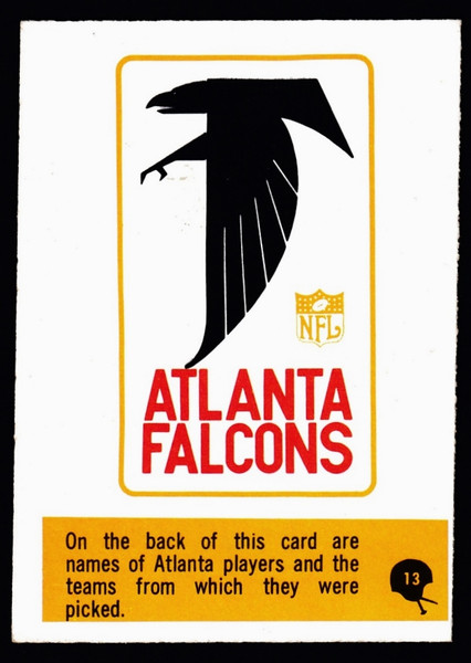 1966 Philadelphia #013 Atlanta Falcons Insignia VG